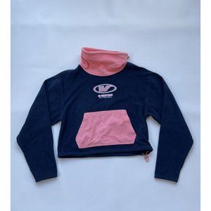 VANS Women’s Off The Wall Pullover Sweatshirt Turtleneck  Pink-Navy Size S